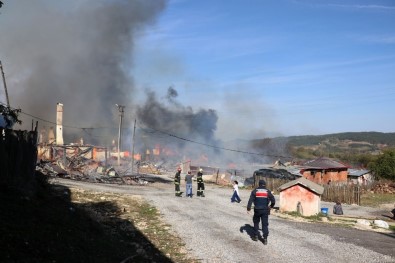 Bolu'da korkutan yangın: 12 ev küle döndü!