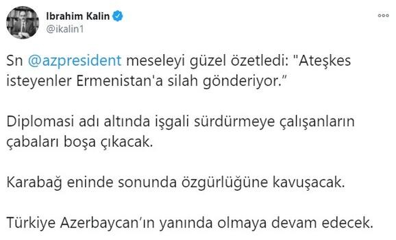 İbrahim Kalın'dan net Azerbaycan mesajı!