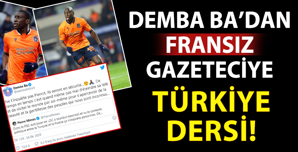 Demba Ba’dan Fransız gazeteciye “Parisliler İstanbul’da güvende olacak” cevabı!