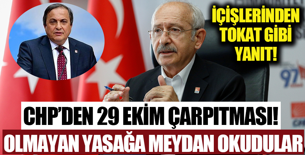 CHP'den 29 Ekim çarpıtması! Olmayan yasağa meydan okudu! İçişleri'nden tokat gibi yanıt...