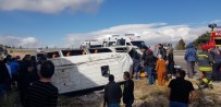 Konya'da Minibüs Devrildi Açıklaması 12 Yaralı