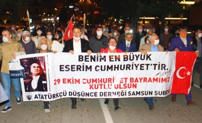 Samsun'da Fener Alayı Yürüyüşü