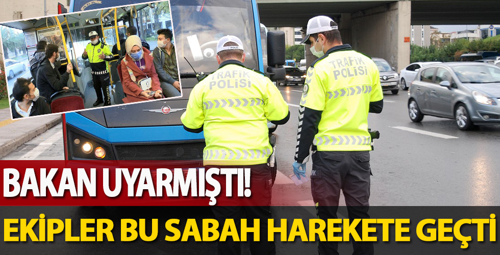 İstanbul'da toplu taşıma araçlarında koronavirüs denetimi
