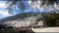 Söke'de Deprem Sırasında Taş Ocağından Kopan Kaya Parçaları Korkuttu