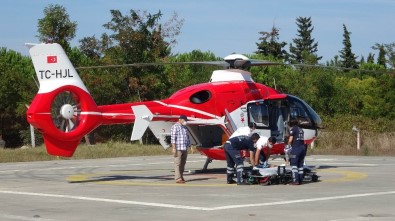 İnşaattan Düşen Şahsın Yardımına Ambulans Helikopter Yetişti