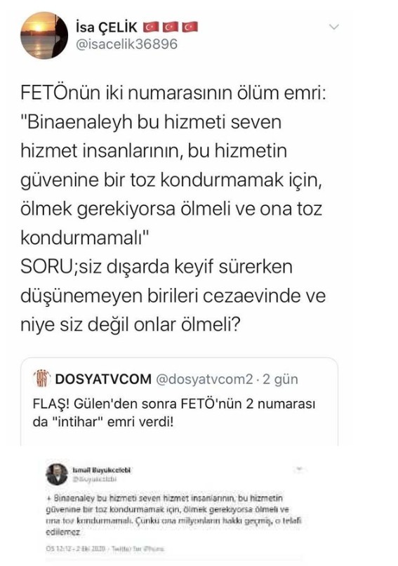 FETÖ'den örgüt üyelerine intihar emri