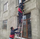 İnşaat Halindeki Binada Mahsur Kalan Yavru Köpek Kurtarıldı