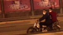 (Özel) Motosiklete Binerken Maske Taktılar, Ama Kask Takmadılar