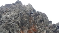 Kayalıklara Kaçan Keçiyi İtfaiye İndirerek Sahibine Teslim Etti Haberi