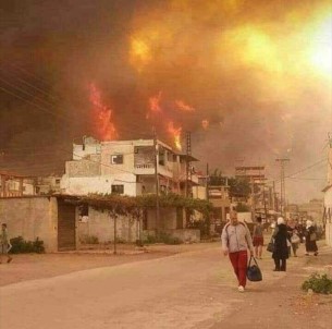 Suriye'de Orman Yangını Devam Ediyor