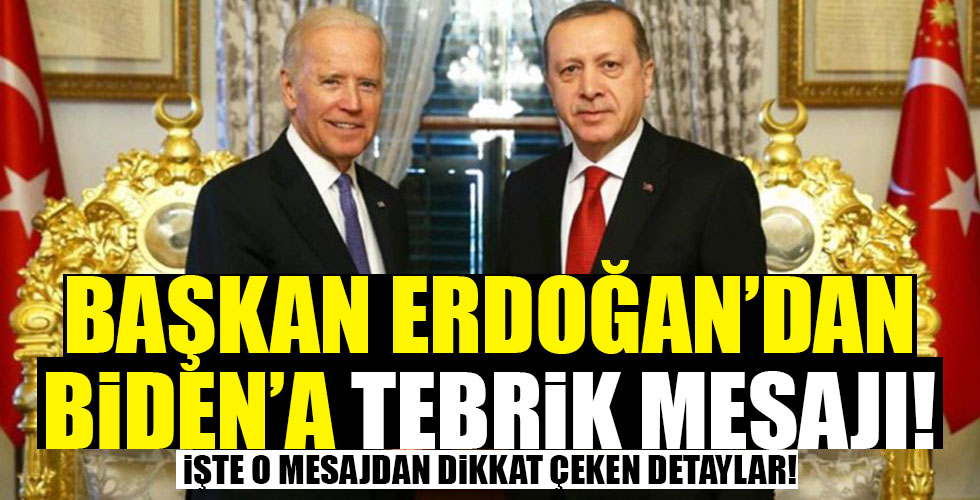 Başkan Erdoğan'dan Biden'a tebrik!