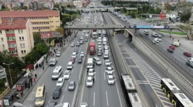 E-5'Te Ata'ya Saygı Duruşu Havadan Görüntülendi