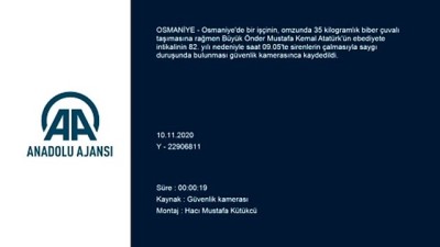Omzundaki Yüke Rağmen Saat 09.05'Te Saygı Duruşunda Bulundu