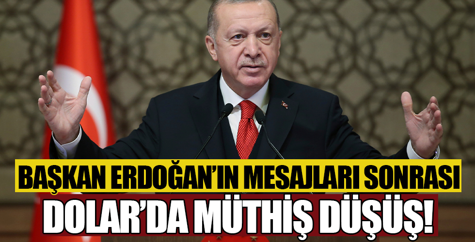 Erdoğan'ın açıklamaları sonrası döviz kurunda büyük düşüş!