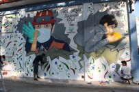 İzmir Depreminin Simgeleri Elif Ve Ayda Bebeğin Resimleri Diyarbakır'da Duvarlara Çizildi Haberi