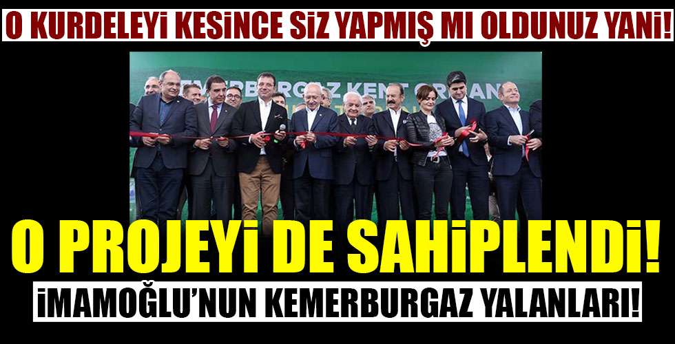 İmamoğlu o projeyi de sahiplendi!