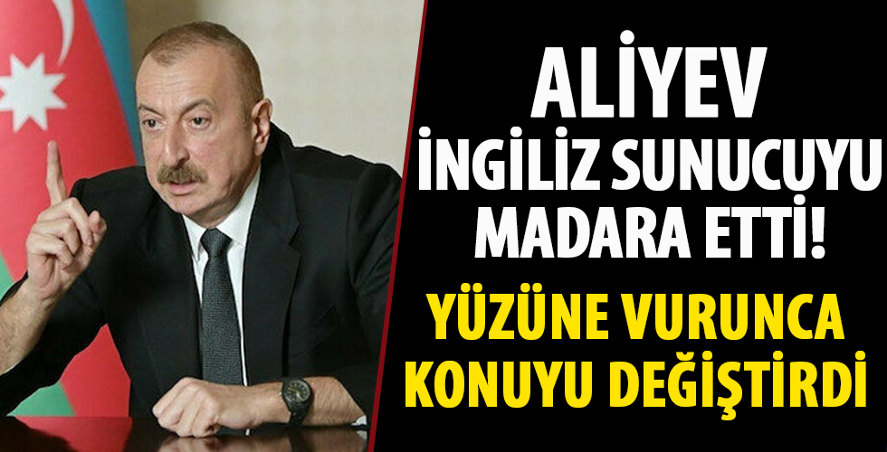 Yüzüne çarpınca konuyu değiştirmeye çalıştı: Aliyev, BBC'de İngiliz sunucuyu madara etti!