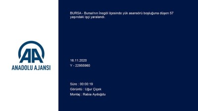 Bursa'da Asansör Boşluğuna Düşen İşçi Yaralandı