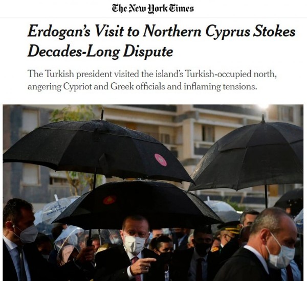 New York Times, Erdoğan’ın Kıbrıs ziyaretine provokasyon dedi