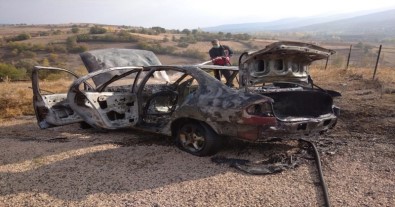 Amasya'da Otomobil Yangını