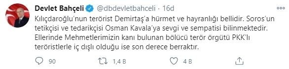 Bahçeli'den Kılıçdaroğlu'na Soros cevabı!