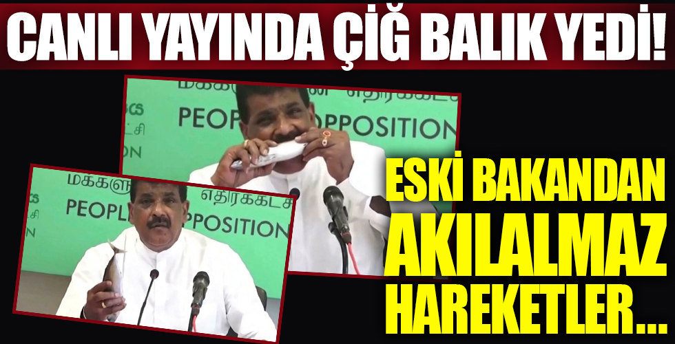 Ülkedeki kimse balık yemiyor diye canlı yayında çiğ balık yedi!