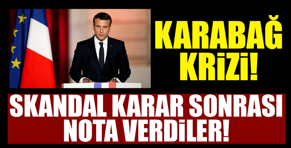 Fransa'ya nota verdiler!