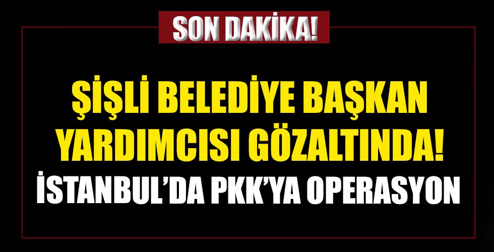 İstanbul'da PKK'nın KCK/TM yapılanmasına operasyon! Şişli Belediye Başkan Yardımcısı gözaltında...