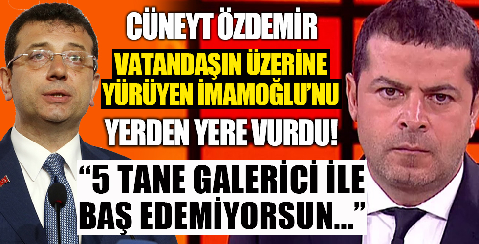 Cüneyt Özdemir vatandaşın üzerine yürüyen İmamoğlu'nu yerden yere vurdu!