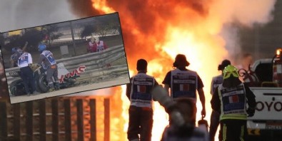 Formula 1 aracı alev alev yandı!