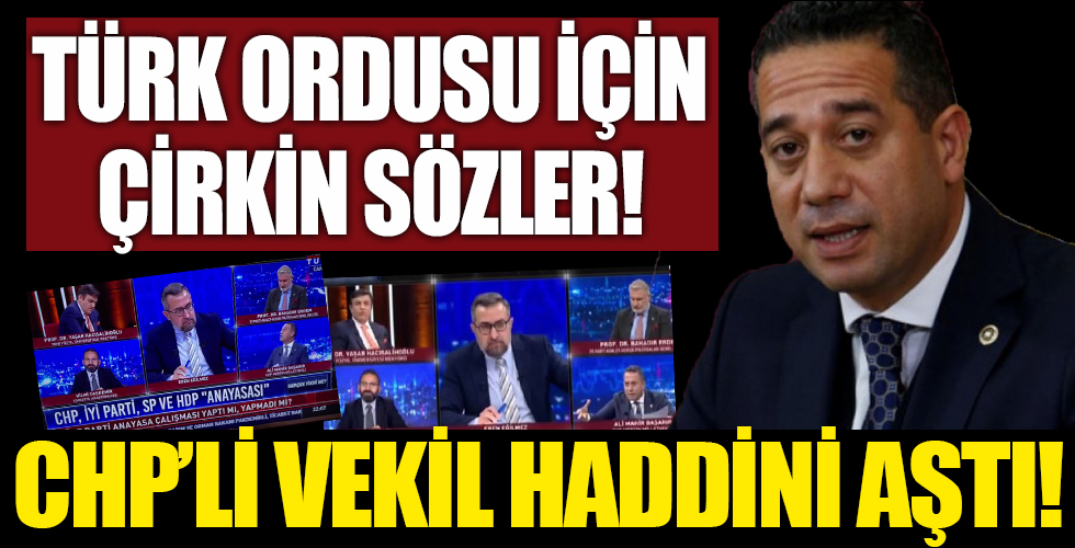 Türk ordusu için çirkin sözler! CHP'li vekil haddini aştı!