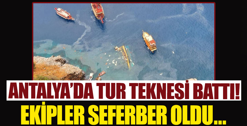 Alanya'da turist teknesi alabora oldu!