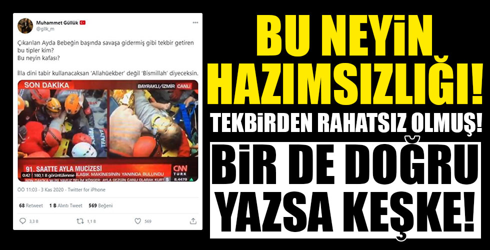 Bu neyin hazımsızlığı! Tekbir'den rahatsız olmuş!