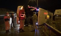 Gaziantep-Adana Otoyolunda Yolcu Otobüsü Devrildi Açıklaması 13 Yaralı
