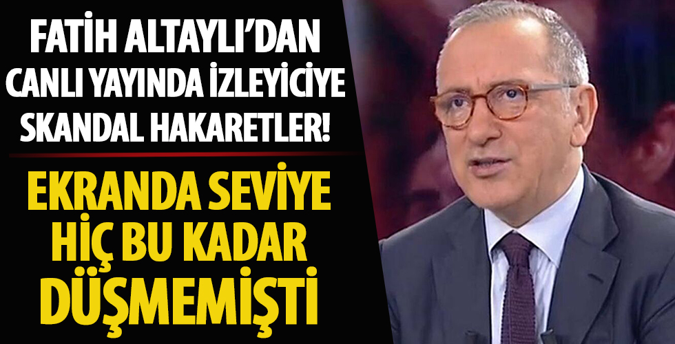 Habertürk'te yayınlanan Teke Tek programının sunucu Fatih Altaylı'dan izleyiciye skandal sözler: 'Beyinsiz'