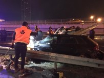 TEM'de Kontrolden Çıkan Otomobil Bariyere Saplandı Açıklaması 1 Ölü Haberi