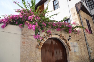 Tarihi Konak Ve Sokaklar Begonvillerle Süslendi