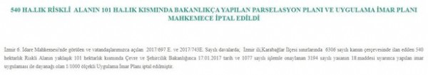 CHP'li Karabağlar Belediyesi'nin Türkiye’nin en büyük kentsel dönüşümünü mahkeme kararıyla durdurduğu ortaya çıktı