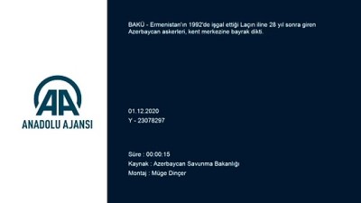 Azerbaycan Ordusu İşgalden Kurtarılan Laçın'a Bayrak Dikti