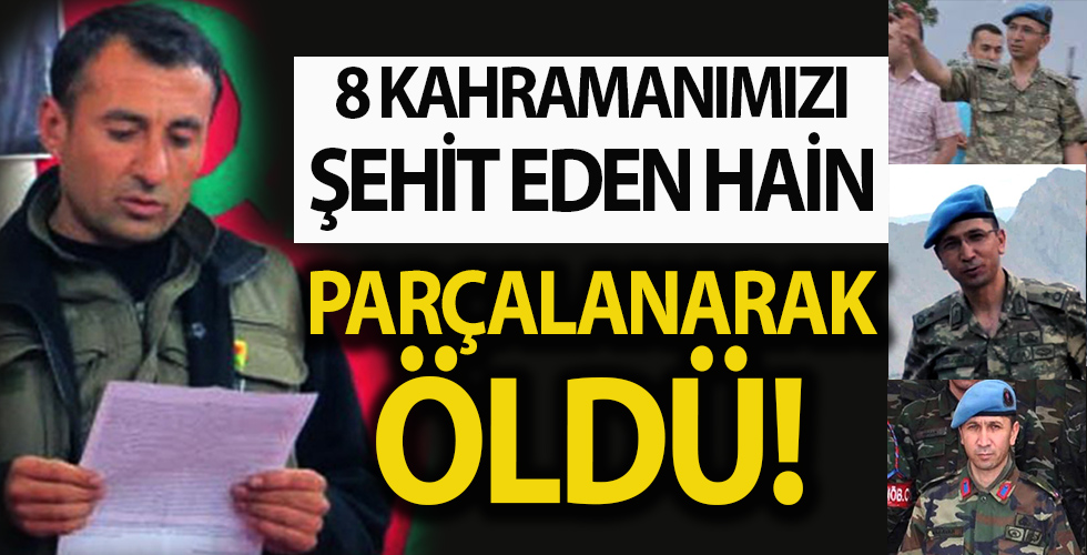 Şehit binbaşı ve 8 askerin katili mayıncı terörist parçalanarak öldü