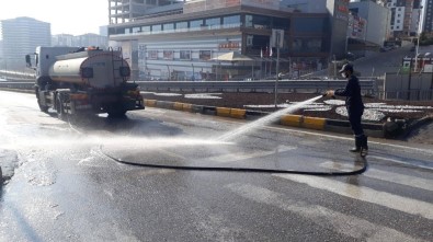 Kırıkkale Belediyesi Dezenfekte Ekibi Çalışmalarını Sürdürüyor