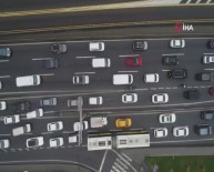 Kısıtlamanın Ardından Trafik Yoğunluğu Havadan Görüntülendi
