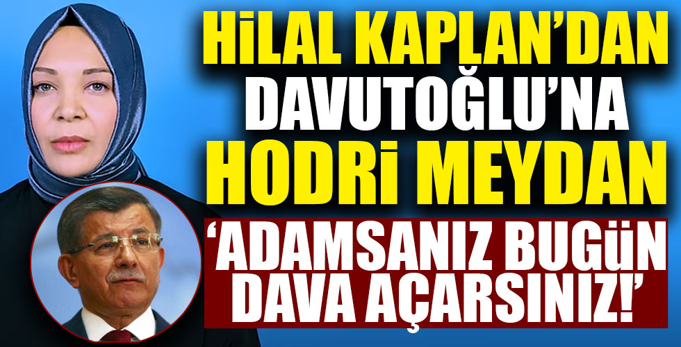 Hilal Kaplan'dan Davutoğlu'na hodri meydan!