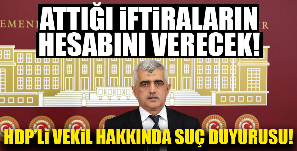 HDP'li vekil hakkında suç duyurusu!