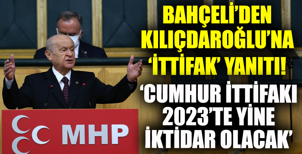 'İttifak bozmak istiyor' iddiasına MHP lideri Devlet Bahçeli cevap verdi
