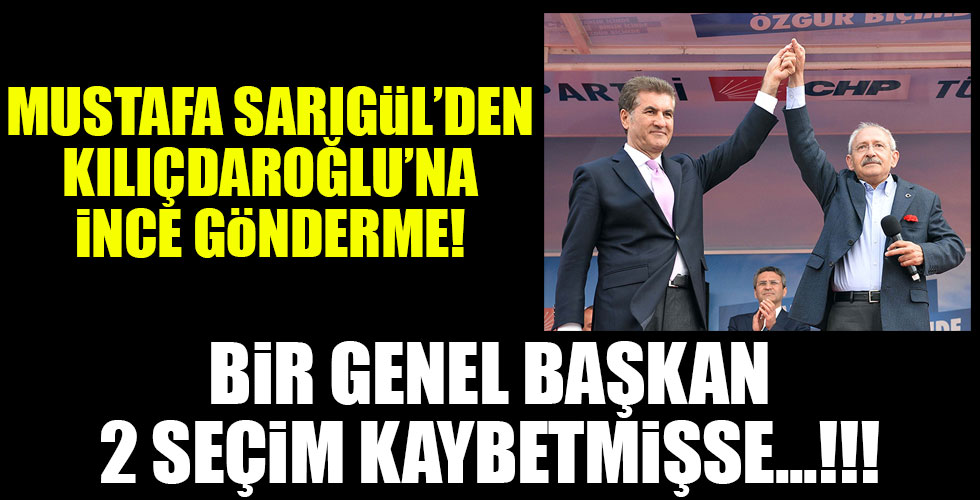 TDP Genel Başkanı Mustafa Sarıgül’den Kılıçdaroğlu’na bomba gönderme!