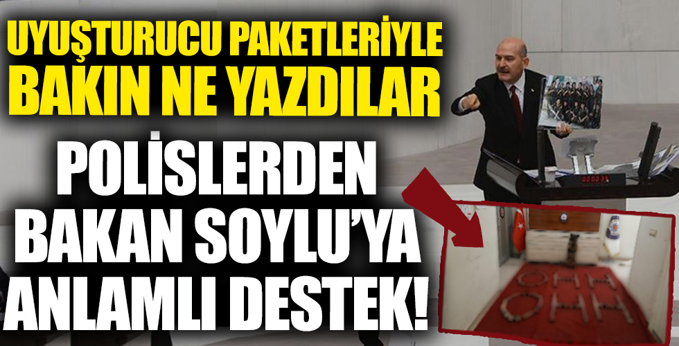 Polislerden Bakan Soylu'ya anlamlı destek!