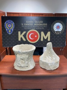 Adana'da 2 Taş Eser Ele Geçirildi