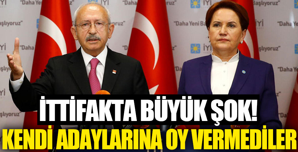 CHP ve İYİ Parti'de şok! Kendi adaylarına oy vermediler
