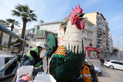 7 Bin Parçadan Oluşan Cam Horozda Bakım Ve Temizlik Çalışmaları Yapıldı